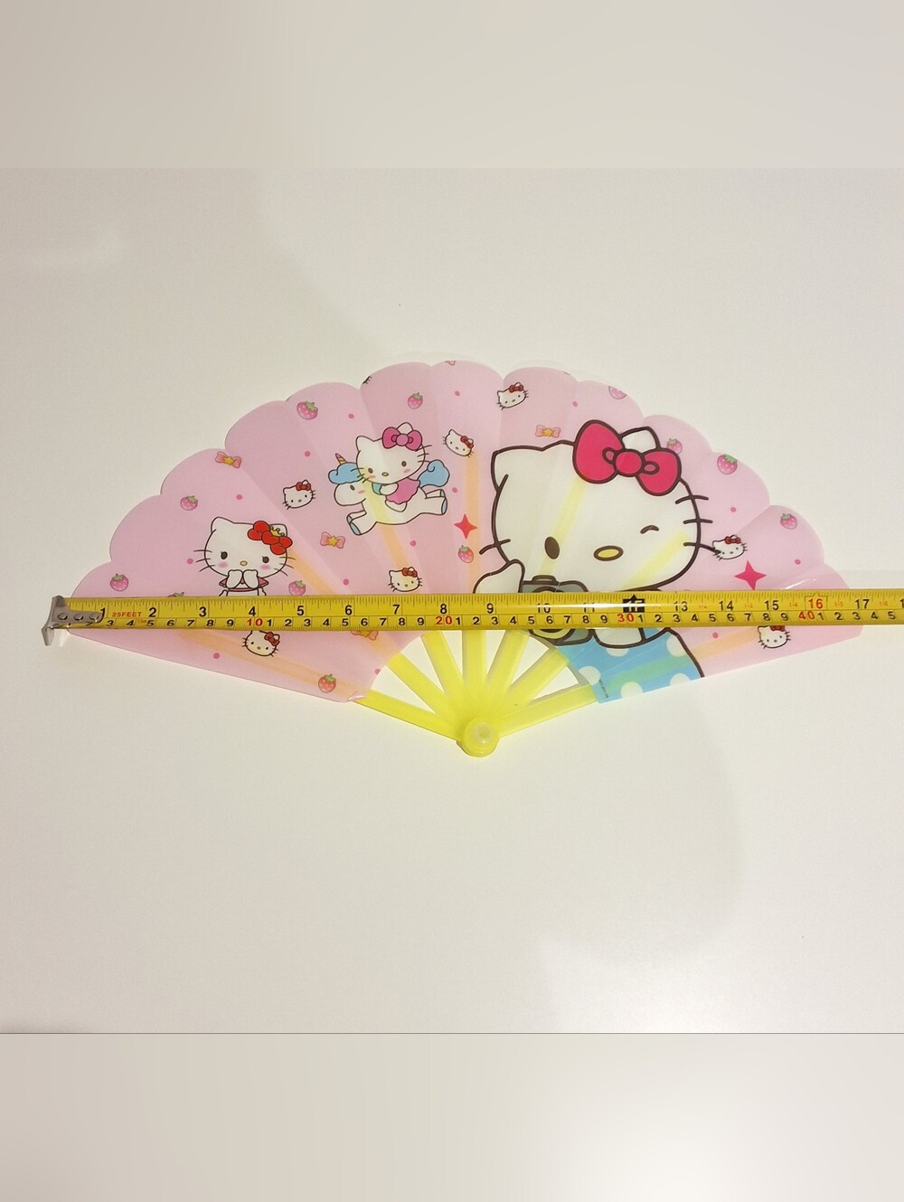 Hello Kitty Kawaii Waterproof Folding Hand Fan Plastic , NEW - Picture 3 of 4